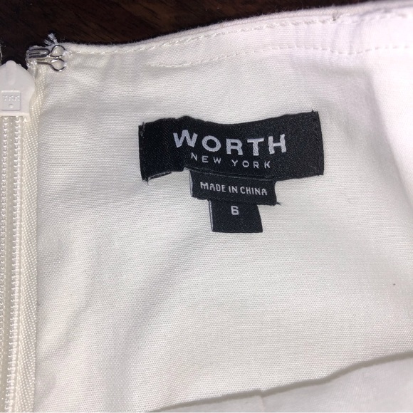 Worth Off White With Kaiki Green Tan Beaded Emebllishments New Size 6 - Picture 15 of 16